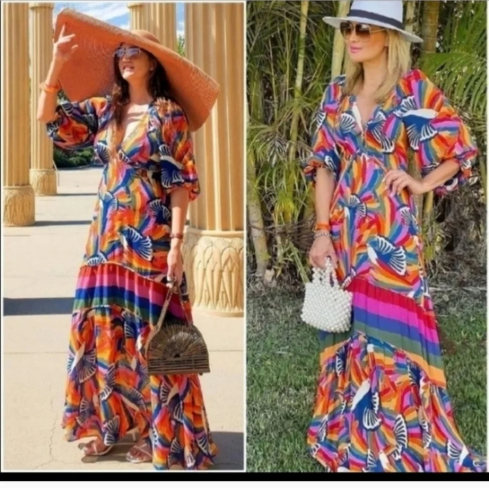 Farm Rio Rainbow Toucans Maxidress - Picture 3 of 5